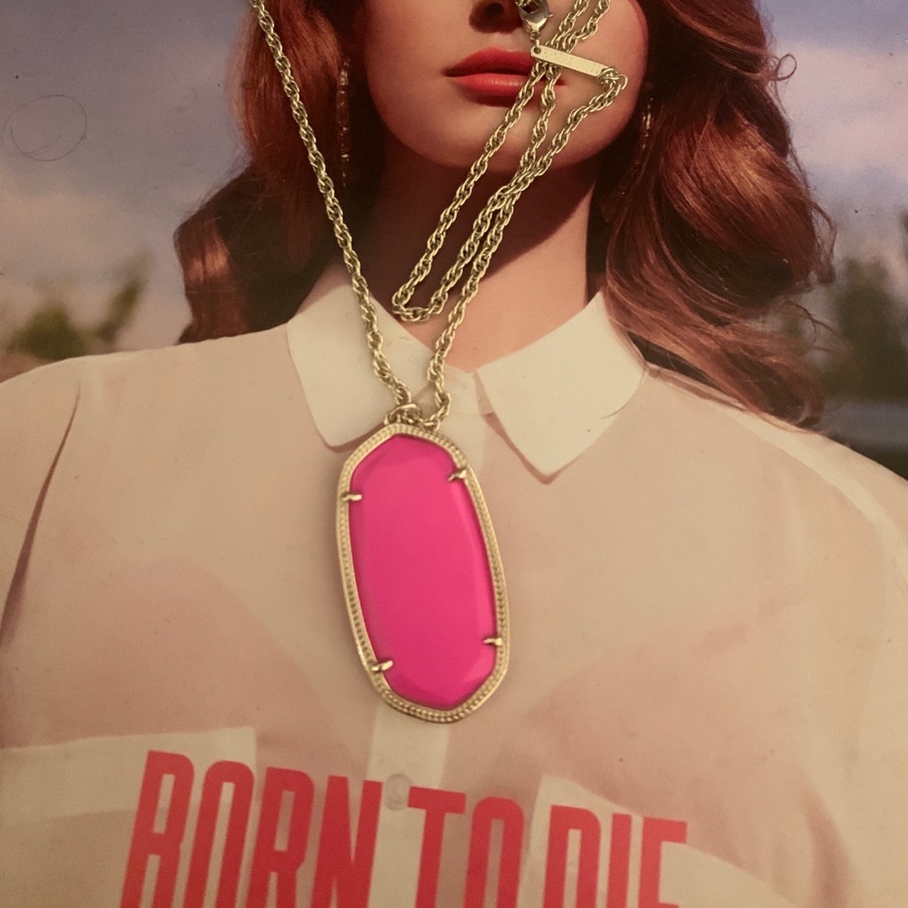 Kendra Scott Reid Necklace - Magenta/Gold